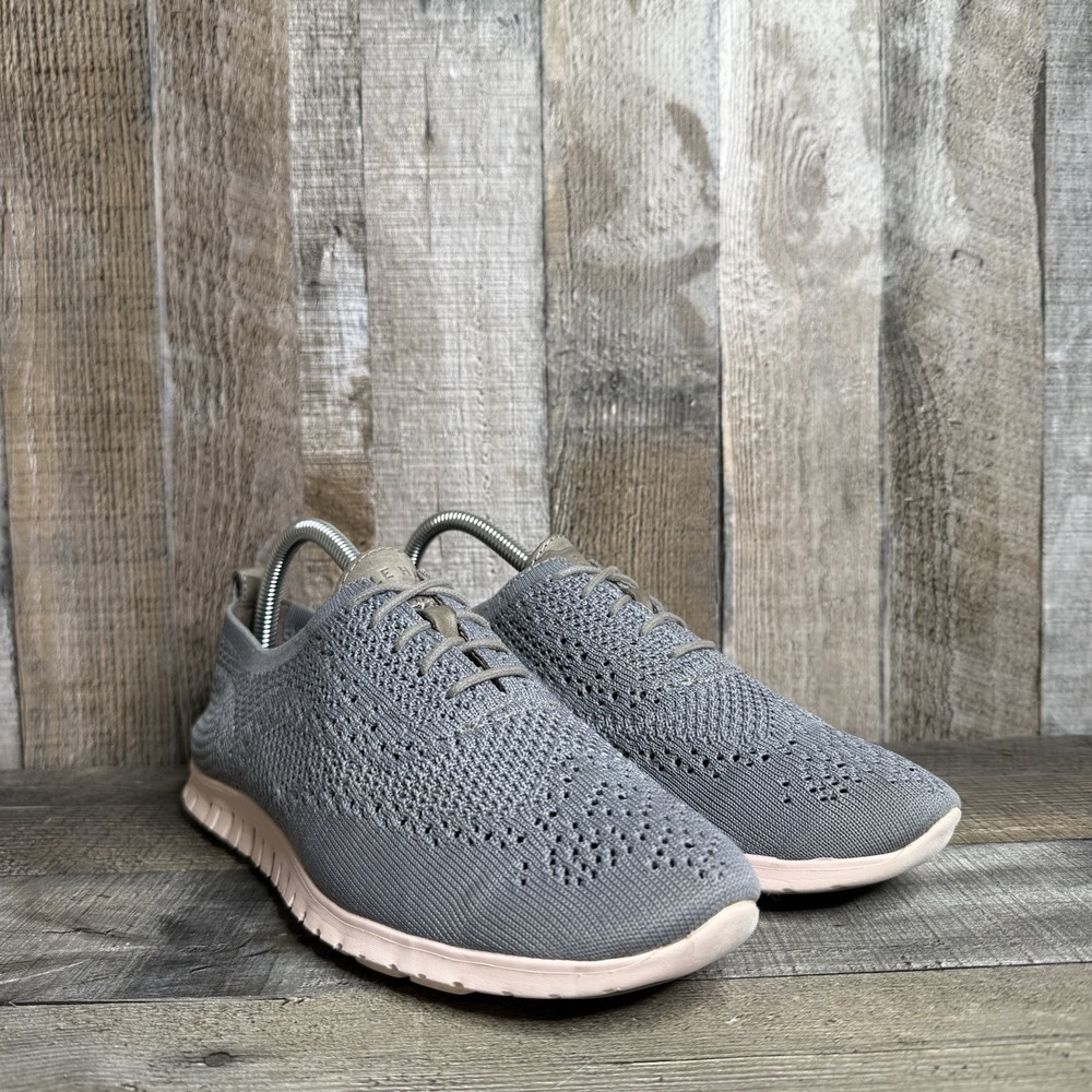 Womens Cole Haan ZeroGrand Stitchlite Gray Wingtip Oxfords Sneakers Size 9.5 B